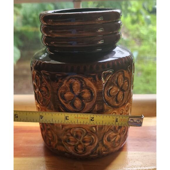 Scheurich Keramik vase Yellow and Brown West Germany 289-15 - Picture 7 of 7